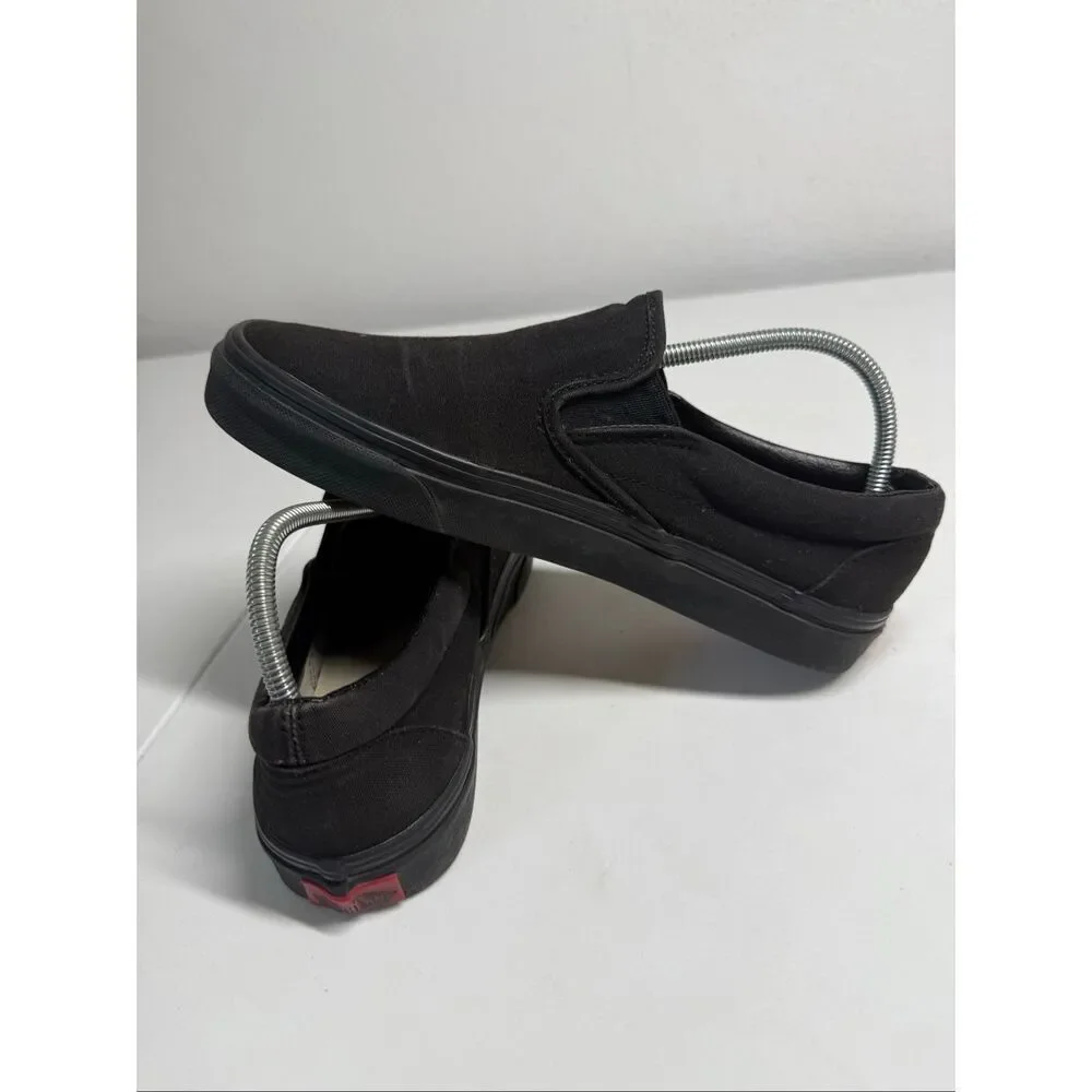 VANS Classic Slip-On Black/ Black Shoes Classic Canvas Women’s Size 8,5 Sneakers
